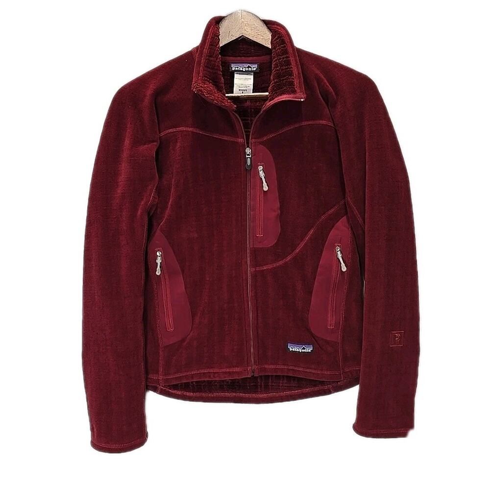 Patagonia R3 High Loft Fleece Jacket Women's Small Burgundy Red 25725 Polartec